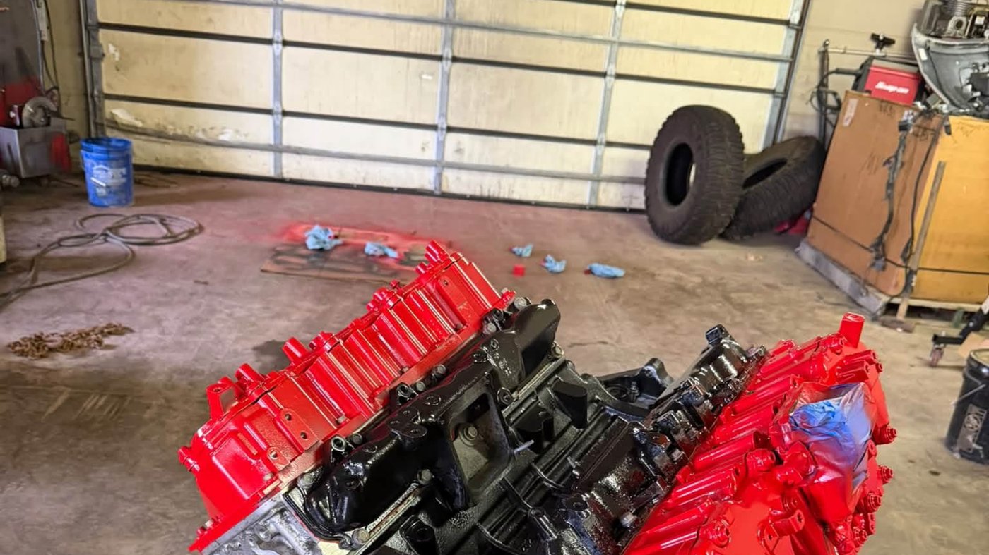 Engine on stand